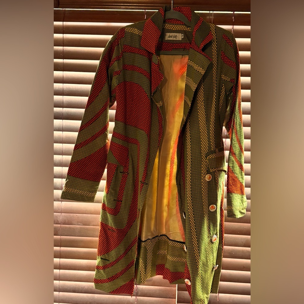 African print suit dress